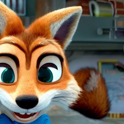 Prompt: tom cruise as a fox in zootopia - n 6