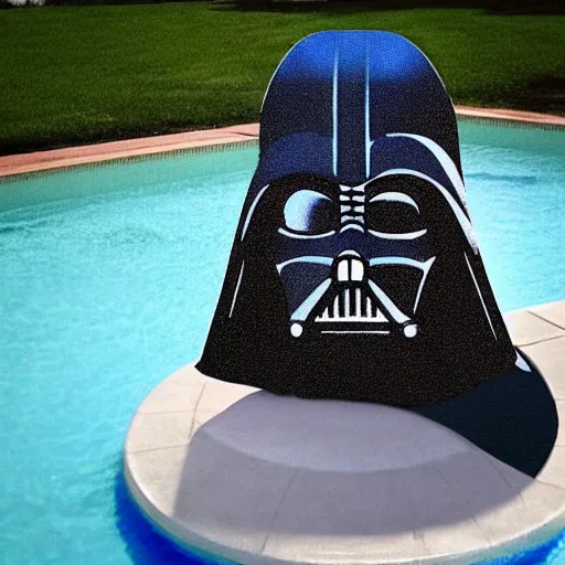 Image similar to Darth Vader in a pool