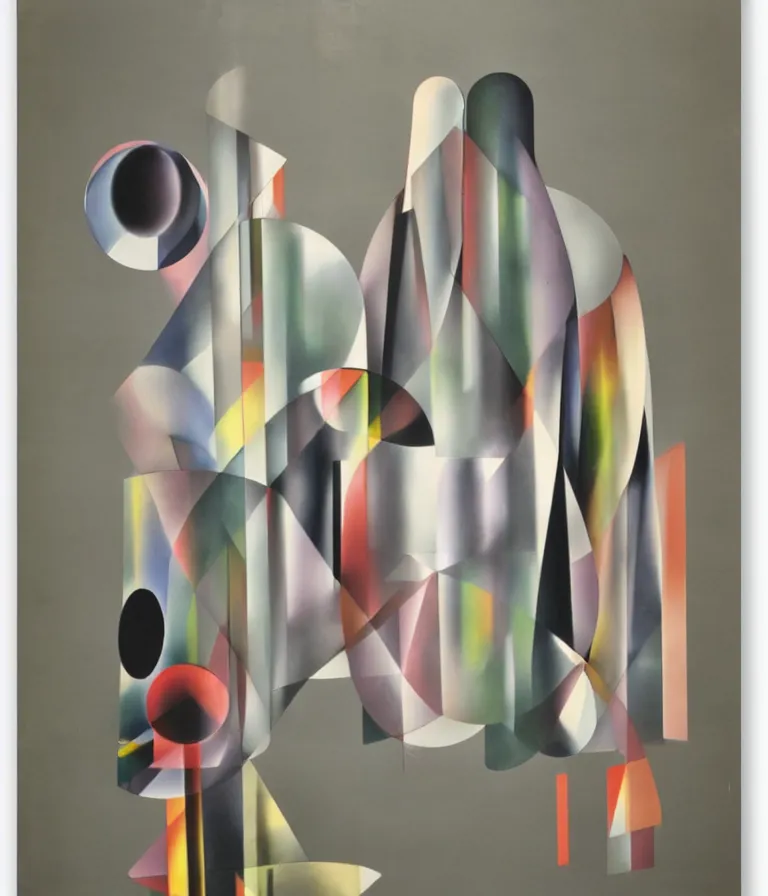 Prompt: statue by laszlo moholy nagy refraction crystal muted colors nuclear