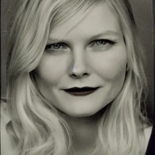 Image similar to 1-bit vintage computer portrait of kirsten dunst