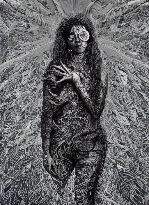 Image similar to Solarpunk goddess painting by Dan Hillier, trending on artstation, artstationHD, artstationHQ, 4k, 8k