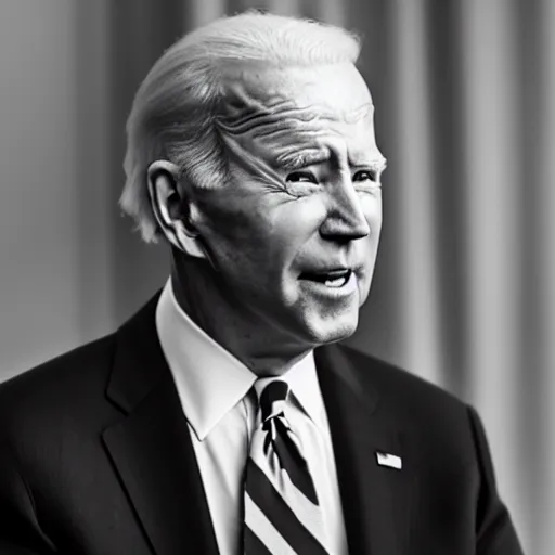 Image similar to president joe biden with big eyes with an aura, symmetry, realistic 5 5 mm photograph