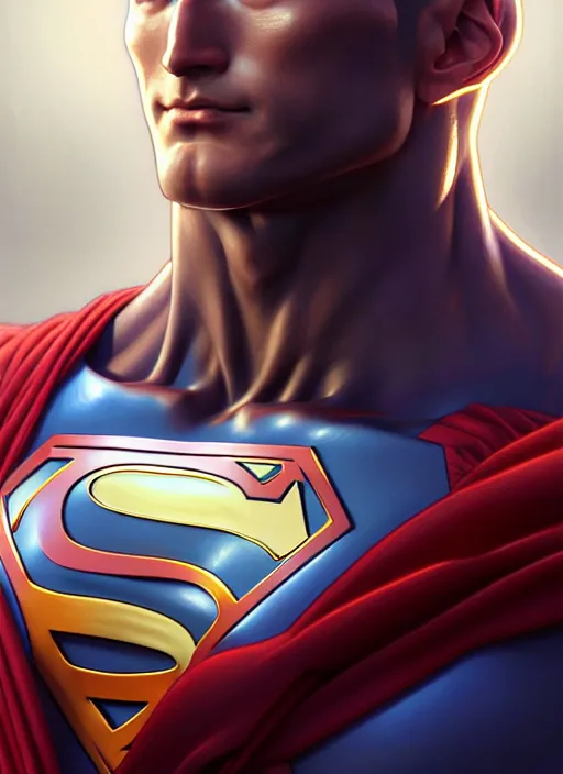 Image similar to ultra realistic illustration, handsome saitama. superman suit, intricate, elegant, highly detailed, digital painting, artstation, concept art, smooth, sharp focus, illustration, art by artgerm and greg rutkowski and alphonse mucha and wlop, 8 k, hd