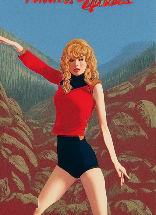 Image similar to portrait of talyor swift cheerleader, twin peaks poster art, from scene from twin peaks, by michael whelan, jeffrey catherine jones, artgerm, retro, nostalgic, old fashioned