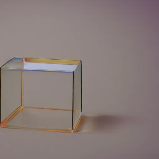 Prompt: an ultra high definition professional studio quality photograph of a transparent perspex pastel coloured wobbly shaped ashtray on a white plinth in an empty white room. dramatic lighting, ray tracing, refraction, shallow d. o. f, colour corrected, golden ratio, three point light.