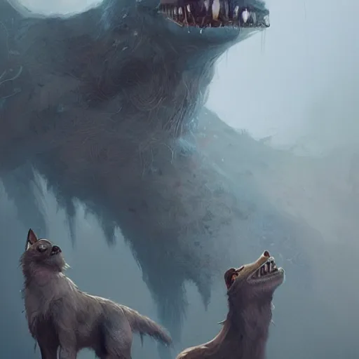 Image similar to four living creatures that had eyes all over their bodies,digital Art, hiperrealist Detailed, cinematographic, artstation Greg rutkowski