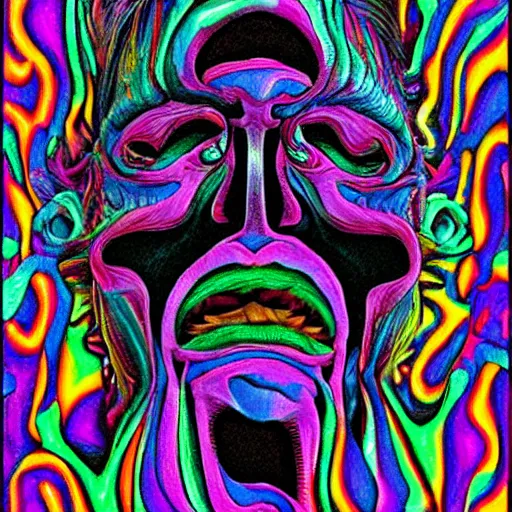 Image similar to psychedelic monster hyperrealism