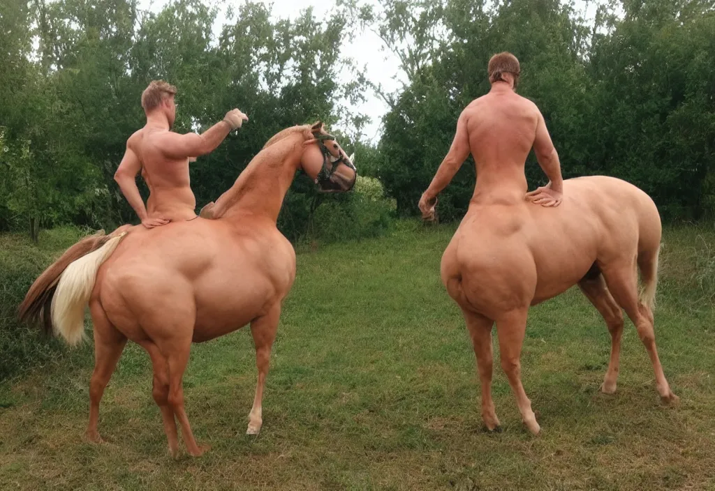 Image similar to reverse centaur