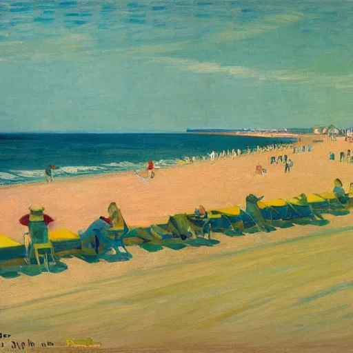 Image similar to Deauville beach by Edward hopper