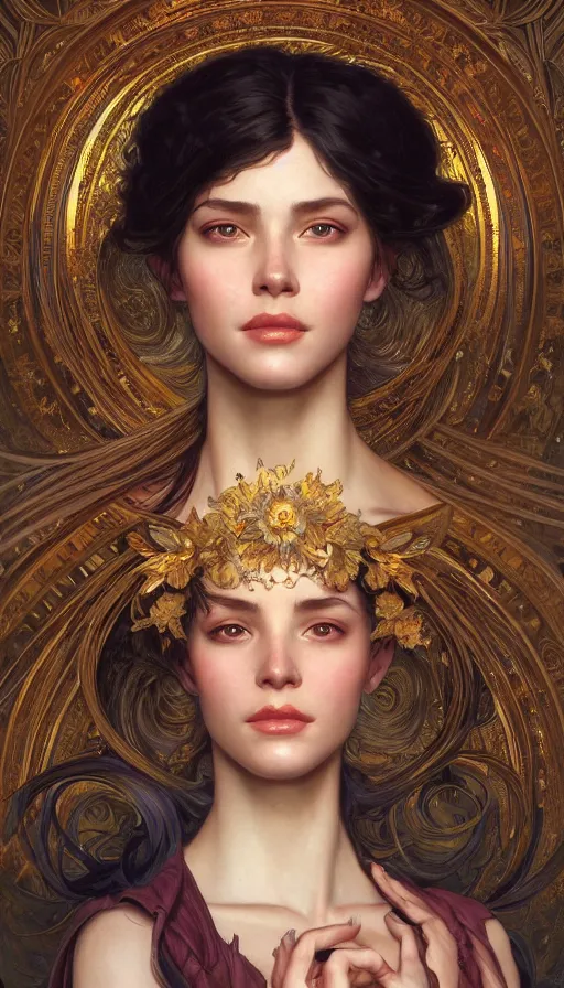 Image similar to perfectly-centered-Portrait of a most beautiful woman it the world, intricate, highly detailed, digital painting, artstation, concept art, smooth, sharp focus, illustration, Unreal Engine 5, 8K, art by artgerm and greg rutkowski and alphonse mucha