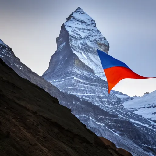 Image similar to indian flag projected on the matterhorn