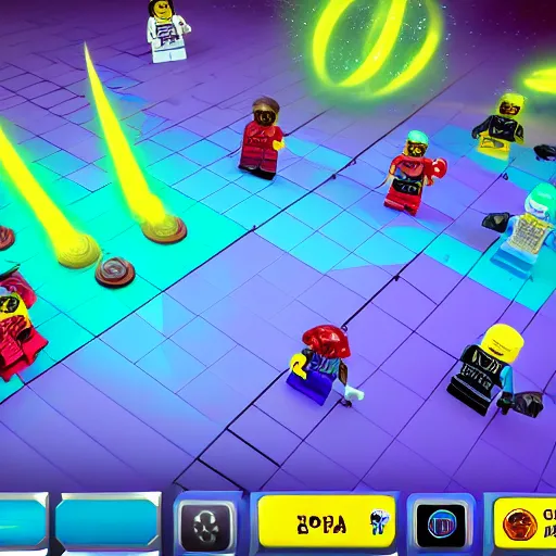 Image similar to screenshot of LEGO Universe maelstrom enemies, purple fire, maelstrom creatures