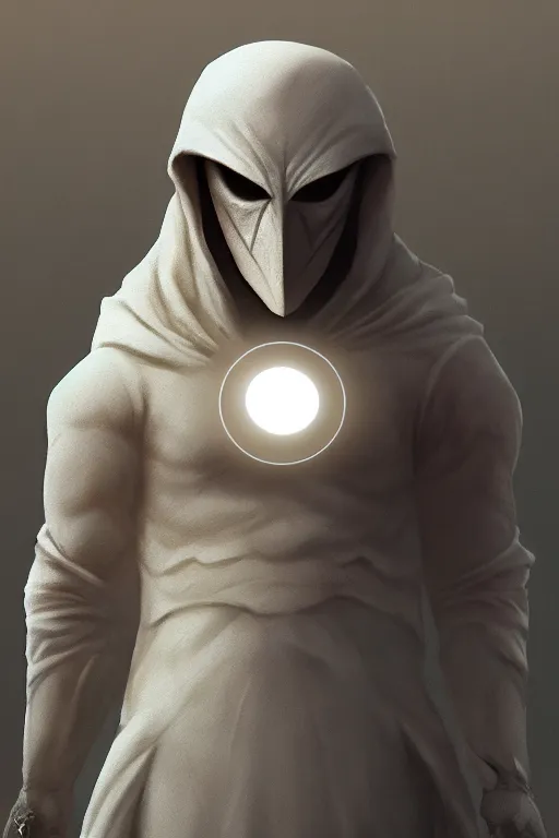 Image similar to symmetry of moon knight mixed with sandman from neil gaiman, rpg reference, art by greg rutkowski, artgerm, trending on artstation, octane render, insanely detailed, 8 k, hd