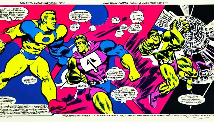 Image similar to the two complementary forces that make up all aspects and phenomena of life, by Jack Kirby