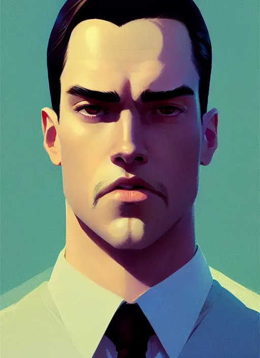 Image similar to a man in his twenties, handsome, long hair, suit ， perfect face, symmetric eyes, sharp focus, specular reflection, occlusion shadow, artstation, by ilya kuvshinov and jeremy lipking, light novel cover art, 3 d epic illustrations, symmetric body