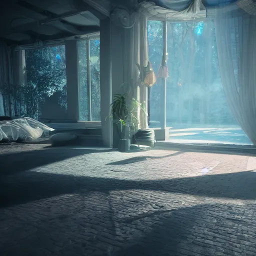 Image similar to hyper realistic render of a lucid dream, unreal engine, blender, artstation, raytracing, award winning