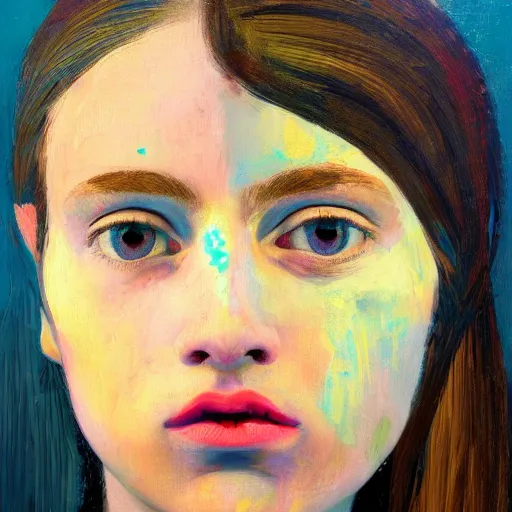 Prompt: Intricate five star Girl Facial portrait by Pablo Picasso, oil on canvas, high detail, matte finish, high contrast, 3d depth, masterpiece, vivid colors, artstationhd