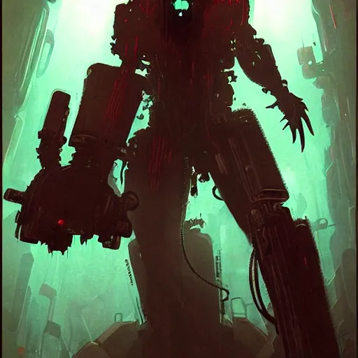 Image similar to shodan from system shock 2 by greg rutkowski