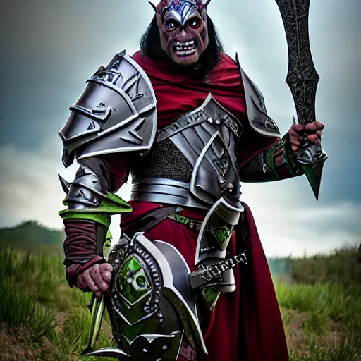 Image similar to orc paladin by Peter Kemp, fantasy, medieval