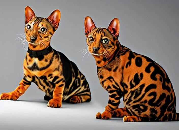 Image similar to Dachshund as a bengal cat