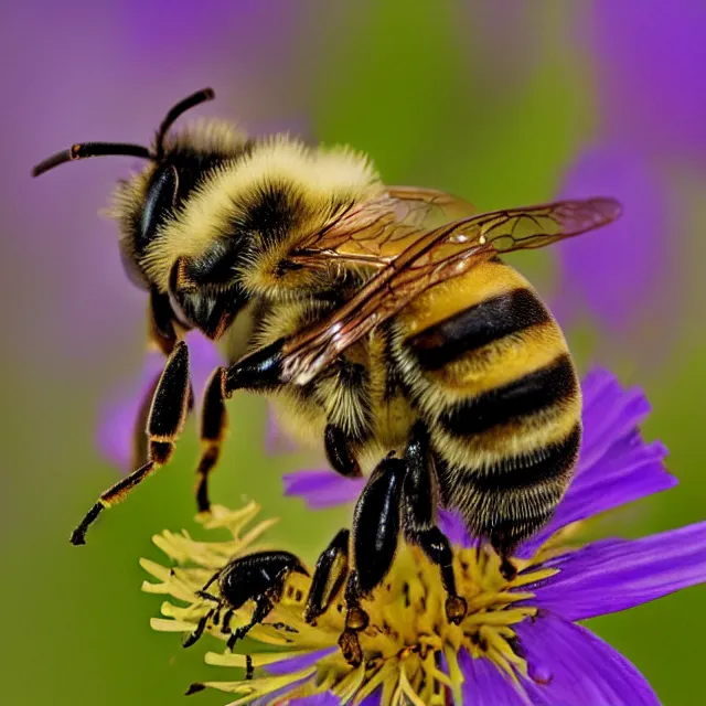 Image similar to bee, pixelated, flying