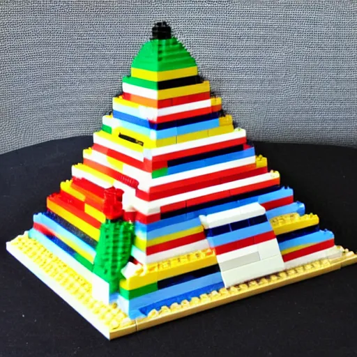 Image similar to pyramid made out of lego