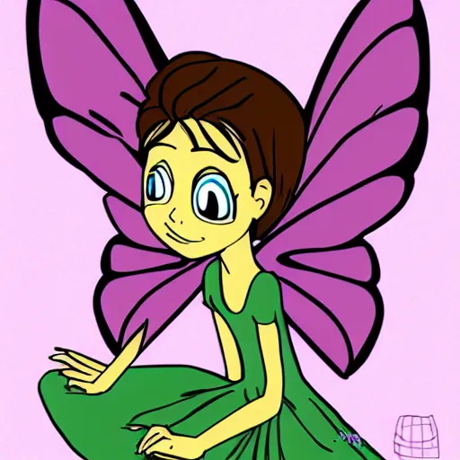 Prompt: beautiful fairy with wings, cartoon style