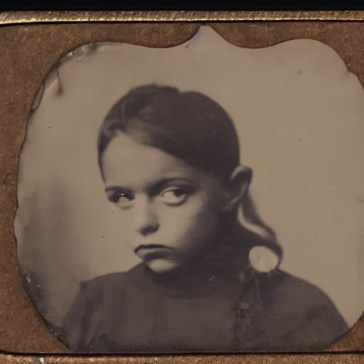 Prompt: tintype photo of a creepy girl holding a squid with a burning barn in the background