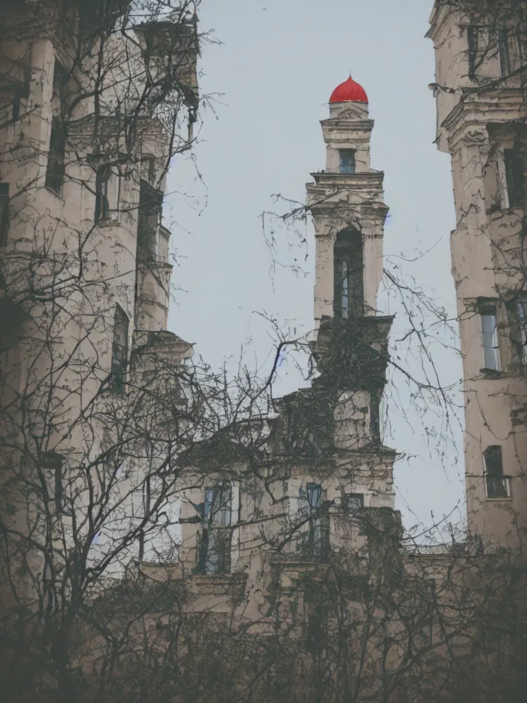 Prompt: Instax photo of a landmark in Tbilisi by Oleg Oprisco