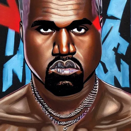 Prompt: a portrait of kanye west as a superhero by simon bisley, detailed