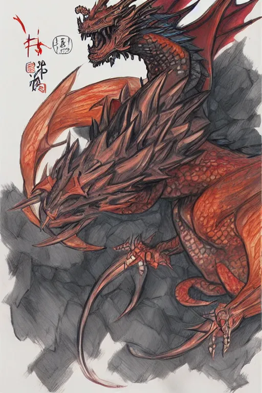 Prompt: summon your dragon, battle with my phoenix, line by eric - anthony johnson, sketch by jacqueline e, color by bo feng lin