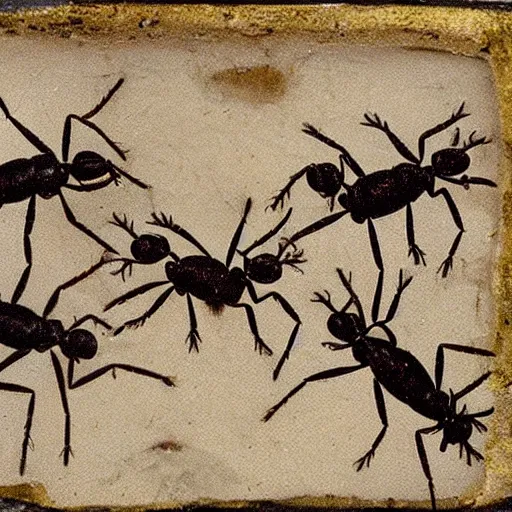 Prompt: ants sparring, medieval, historical, holy Roman