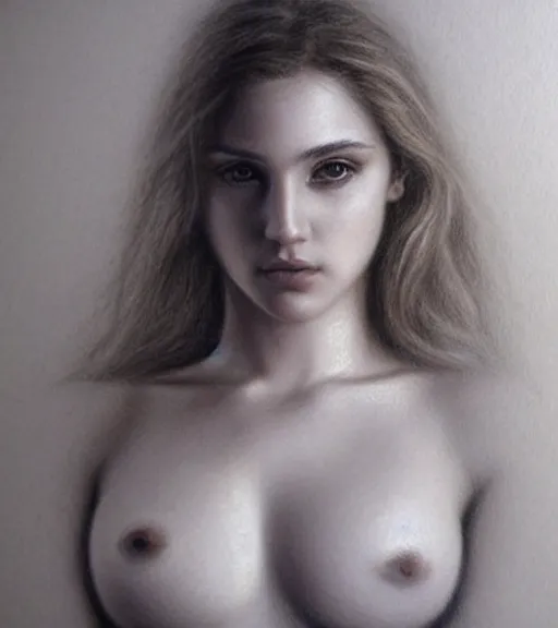 Image similar to realism drawing of the greek god aphrodite, hyper realistic, amazing detail, in the the style of casey baugh