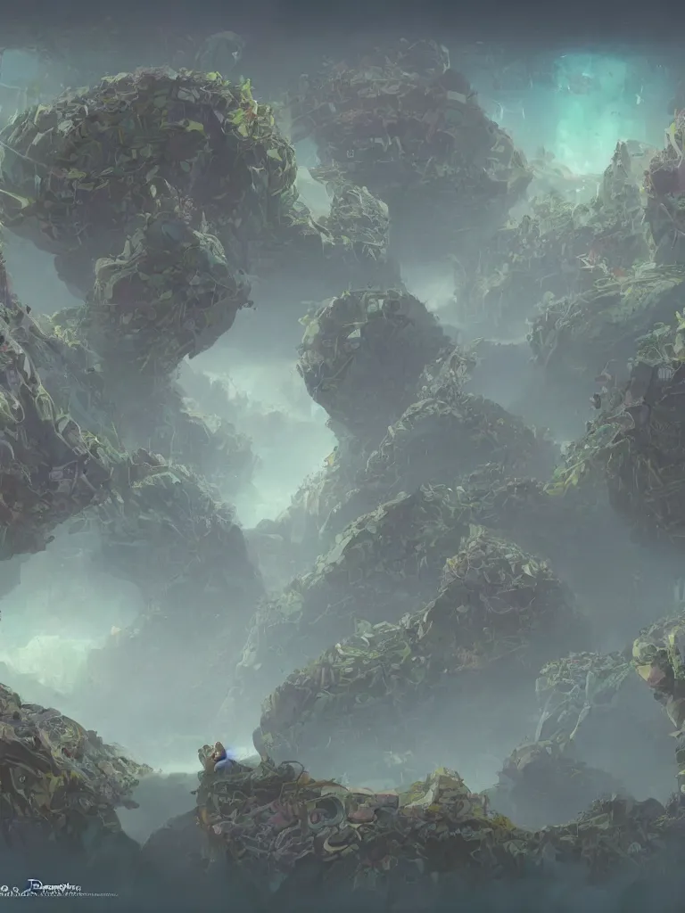 Image similar to fractal by Disney Concept Artists, blunt borders, rule of thirds