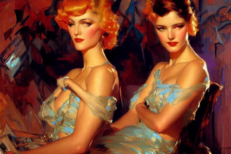 Image similar to artdeco, painting by gaston bussiere, craig mullins, j. c. leyendecker