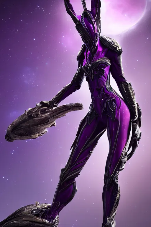 Image similar to galactic hyperdetailed elegant beautiful stunning giantess valkyr warframe goddess paw shot, sharp spines, sharp metal ears, smooth purple eyes, smooth fuschia skin, silver armor, bigger than galaxy, epic proportions, epic scale, epic size, warframe fanart, destiny, furry, dragon art, goddess art, giantess art, furaffinity, octane render