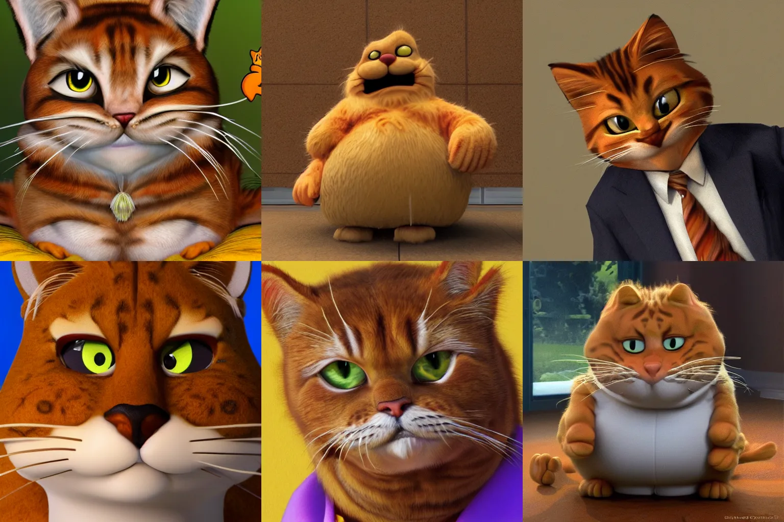 Prompt: Garfield, hyperrealistic
