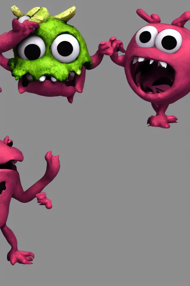 Image similar to cute monster 4k 3d render