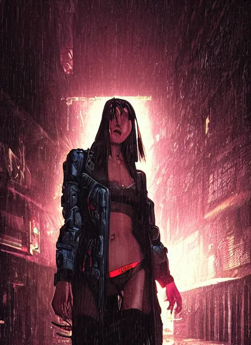 Arte AI: cyberpunk anime girl por @илья пьянков (lov3drain)