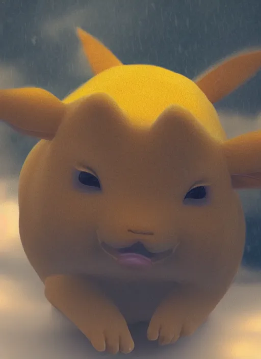 Prompt: raichu in a thunderstorm photo realistic 8k