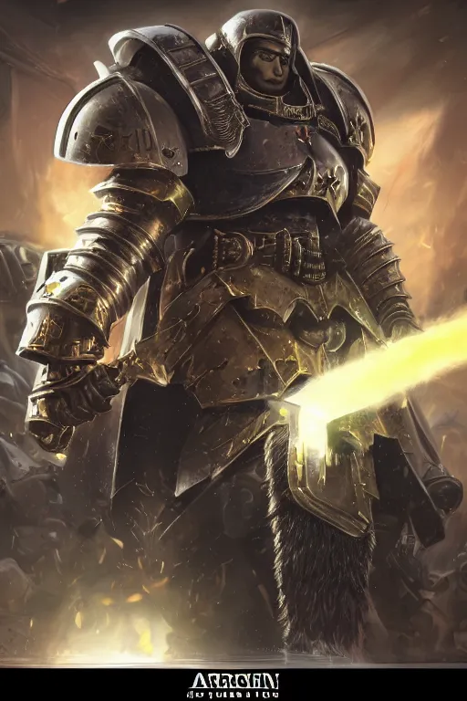 Image similar to armor portrait heros warhammer 4 0 k horus heresy fanart - the primarchs emperor by johannes helgeson animated with vfx concept artist & illustrator global illumination ray tracing hdr fanart arstation zbrush central hardmesh 8 k octane renderer comics stylized