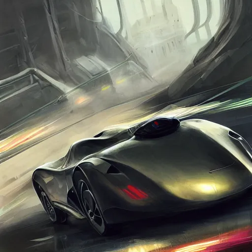 Prompt: redesigned old supercar as new, elegant, digital painting, concept art, smooth, sharp focus, art style from Wang Ke and Greg Rutkowski and Bruce Kaiser and Scott Robertson and Dmitry Mazurkevich and Doruk Erdem and Jon Sibal, small style cue from Blade Runner and Minority Report and iRobots