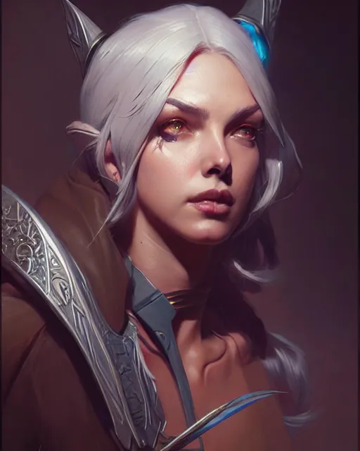 Prompt: ashe from overwatch, character portrait, concept art, intricate details, highly detailed by greg rutkowski, michael whelan and gustave dore