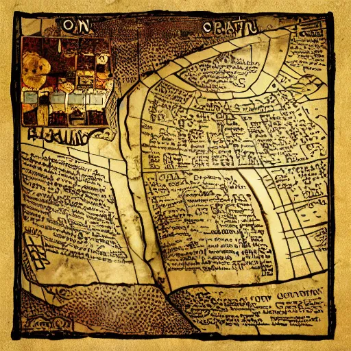 Image similar to treasure map of the holy grail