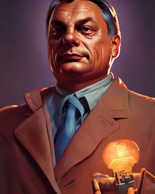 Image similar to viktor orban as a scientist. 1 9 8 0 s dystopian soviet russia, propaganda screens. unreal engine, fantasy art by jesper ejsing. faithfully depicted facial expression, perfect anatomy global illumination, radiant light, detailed and intricate environment