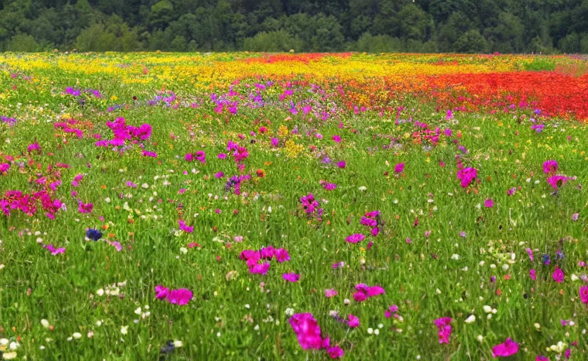 Image similar to scrapbook photos of fields full of flowers