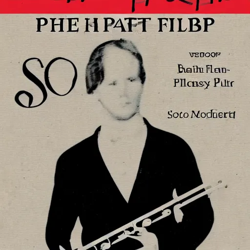 Prompt: sheet music for solo flute