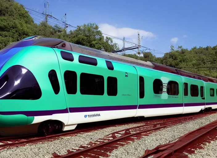 Prompt: A train that looks like a dragonfly. This advanced train was designed to look like a dragonfly.