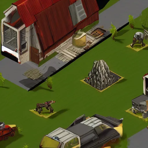 Prompt: project zomboid screenshot.