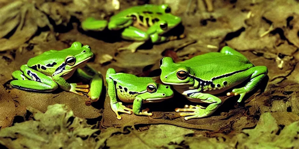 Image similar to frog frog frog, lots of frogs, frogs, wow frogs, look at those frogs, damn that’s a lot of frogs